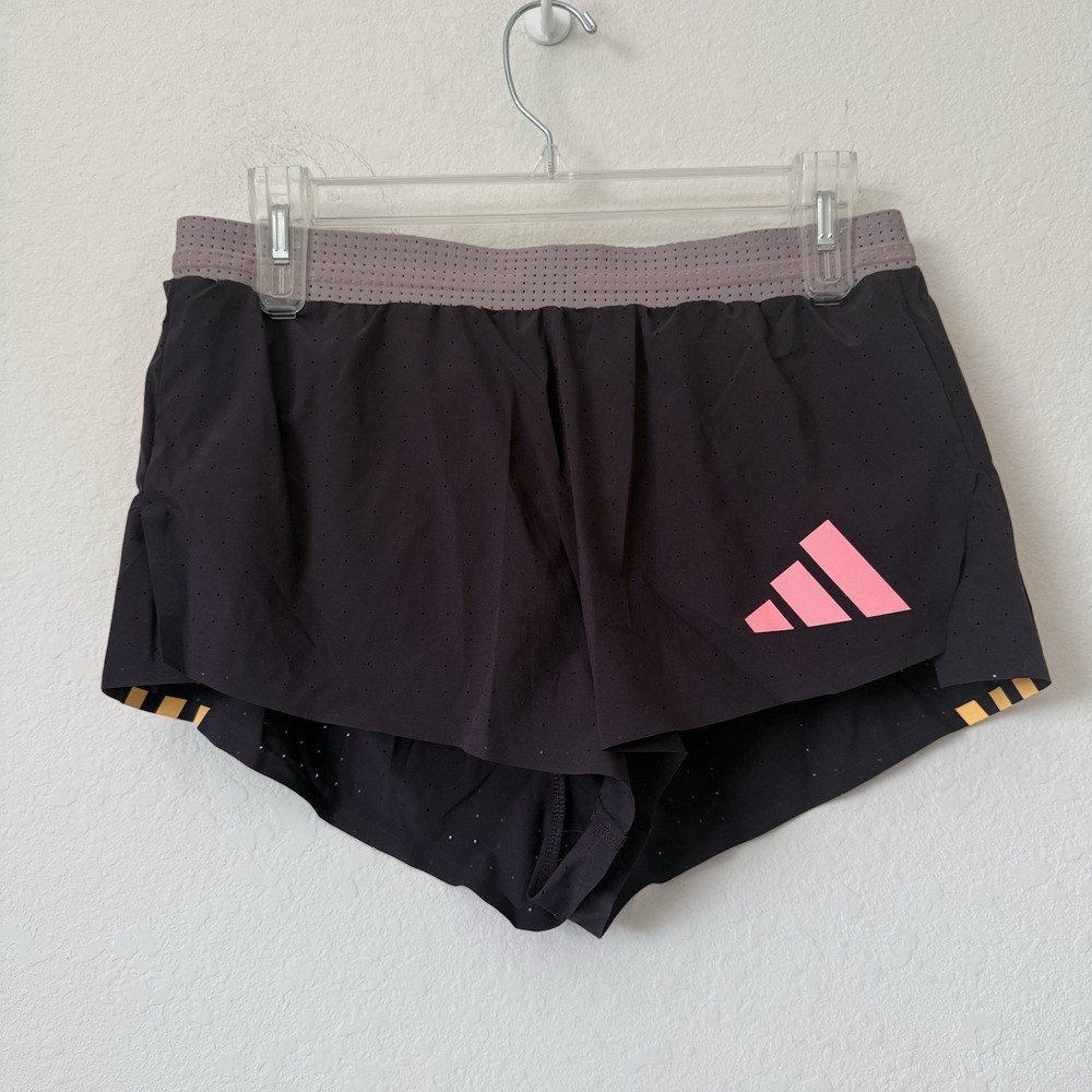 Adidas 2024 Pro Elite Team Running Promo 1" Shorts Aurora Purple Mens Size M